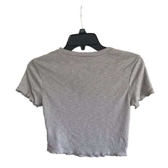 Brown/grey crop tee - Picture 2 of 3